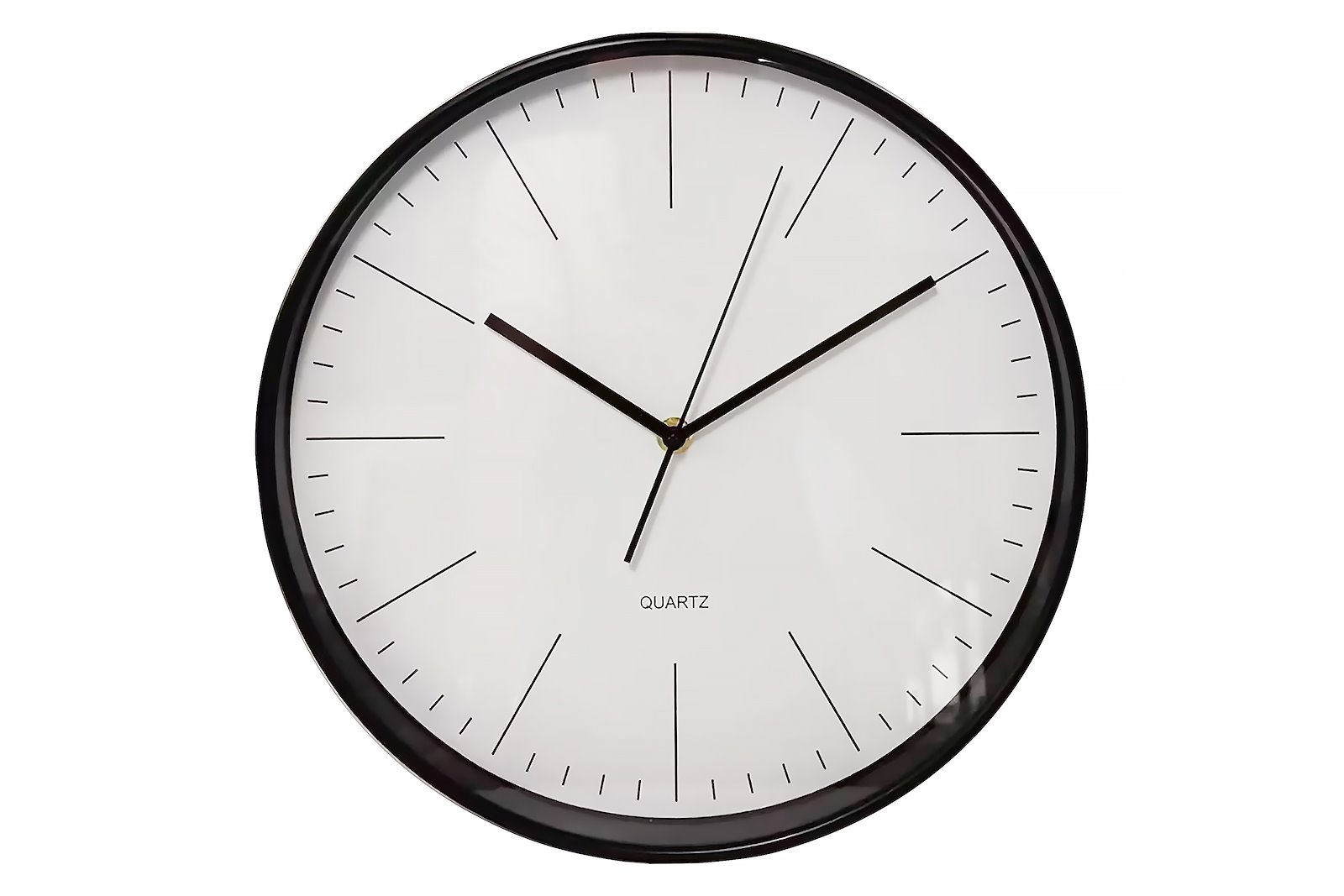 Tempo klokke Sort og hvit. Ø:30 cm