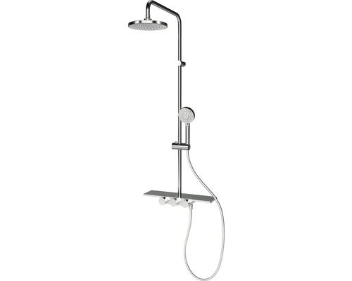 Douchekolom incl. thermostaat Schulte Modern rond chroom D969280 02