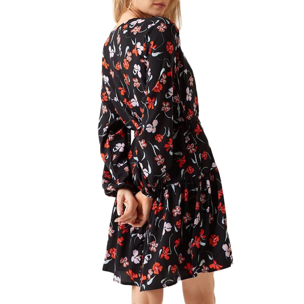 JDY Robe Noir à fleurs Femme JDY Edith