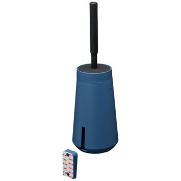 Tiger Toiletborstelhouder TESS met Swoop borstel flexibel blauw/zwart