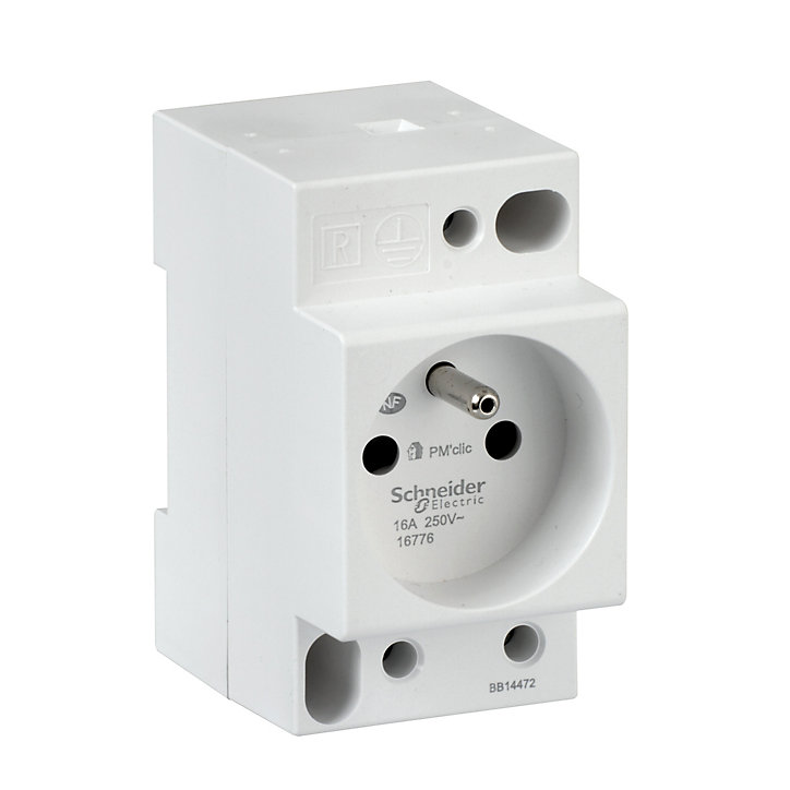 Prise avec terre modulaire Schneider Electric Resi9 XP