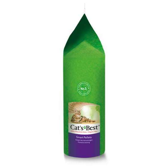 Litière végétale agglomérante pour chat Cat's Best Smart Pellets-10kg