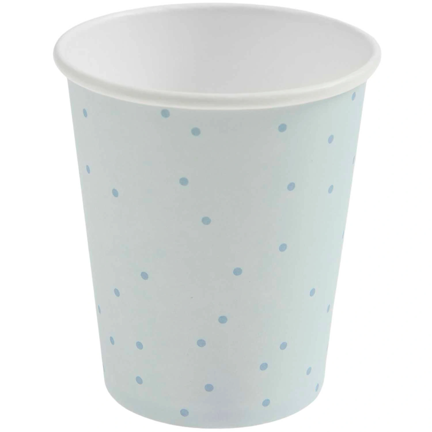 Pappbecher PUNKTE 8-teilig in mint