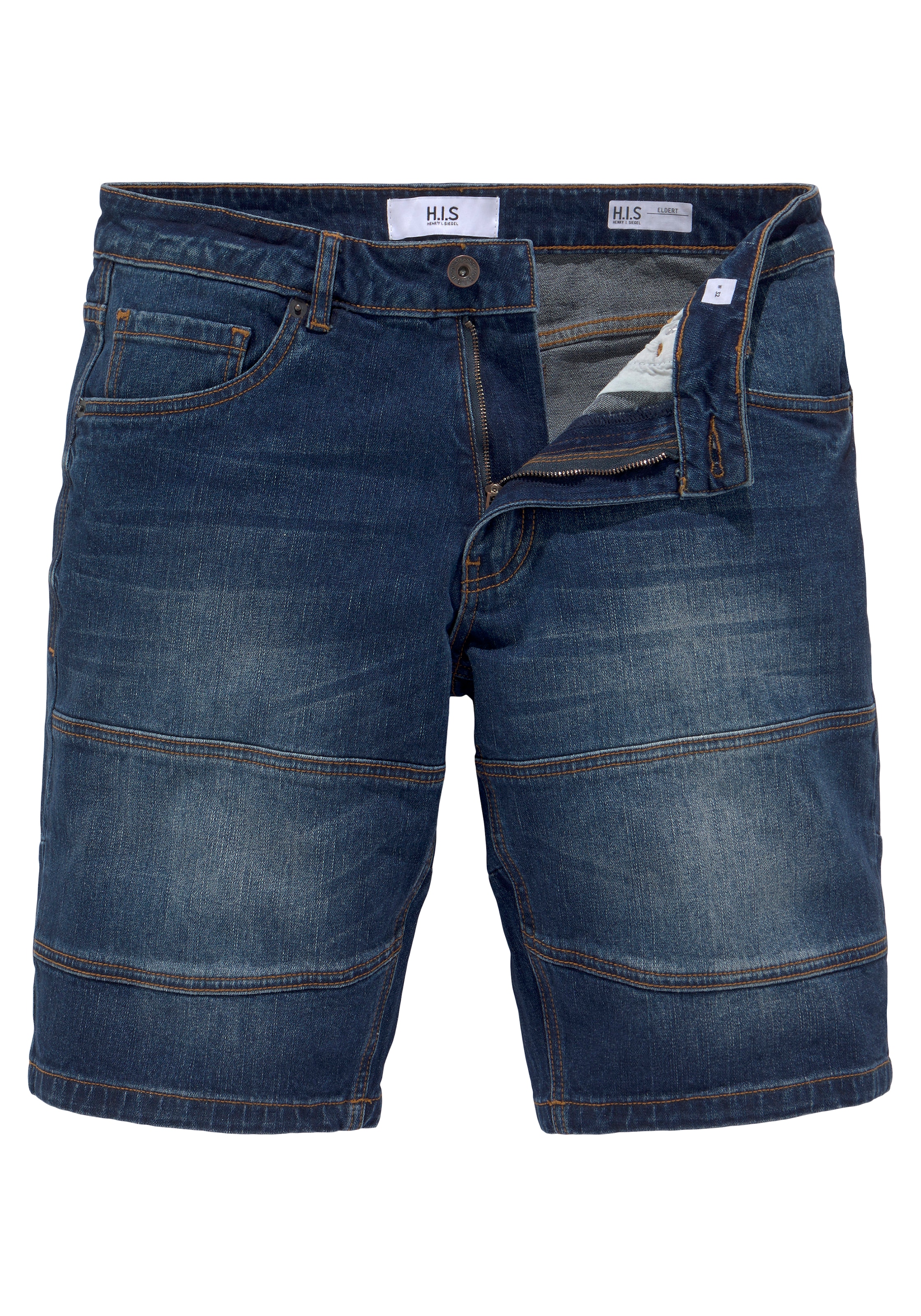 H.I.S Jeansbermudas , entspannte Passform,  gerader Beinschnitt,  modische Washed-Optik