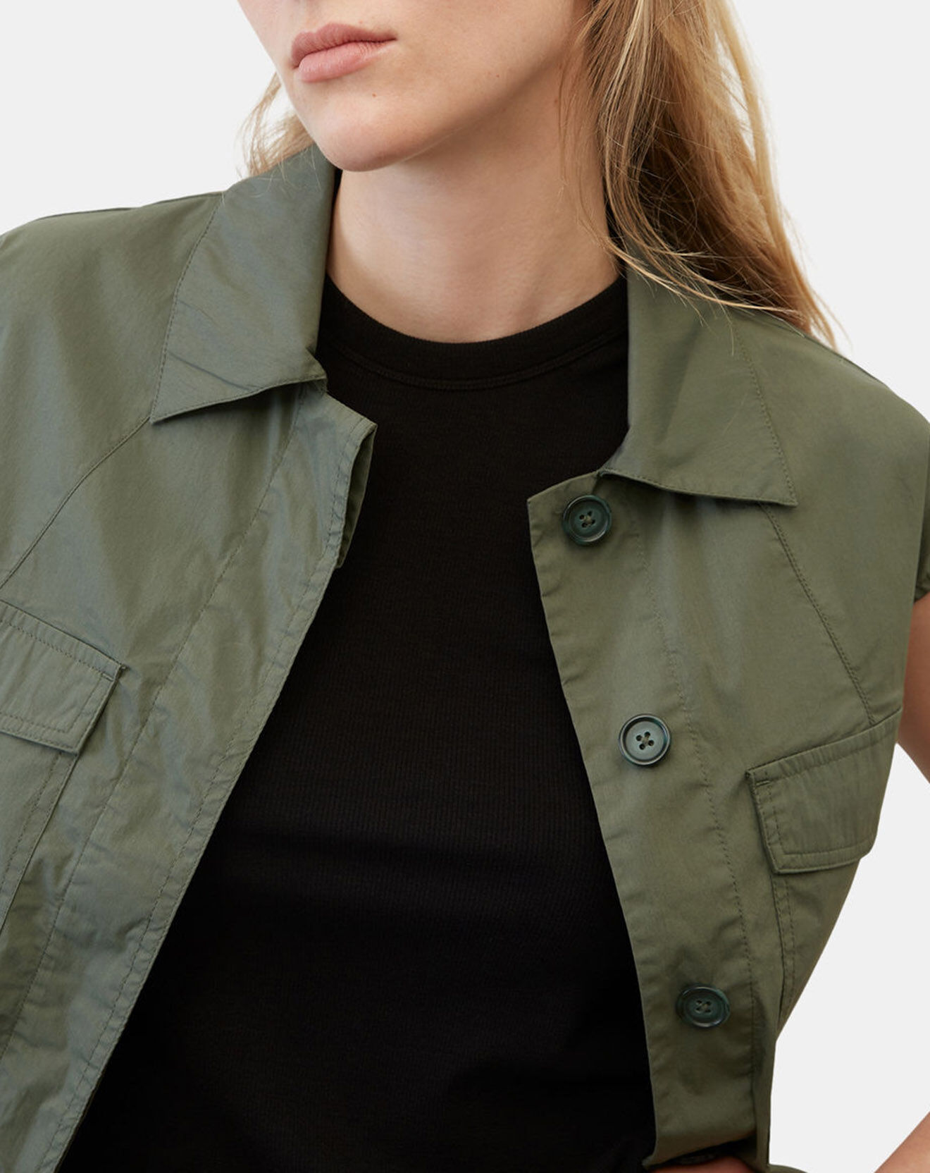 Marc O'Polo Veste sans manches Mini Explore kaki