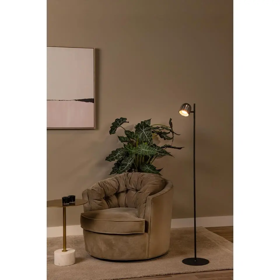 Lucide SKANSKA RECH Vloerlamp - Grijs ijzer