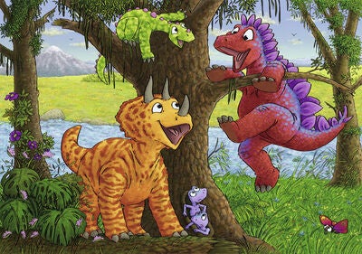 Ravensburger Puslespill Lekende Dinosaurer 2x24 Biter