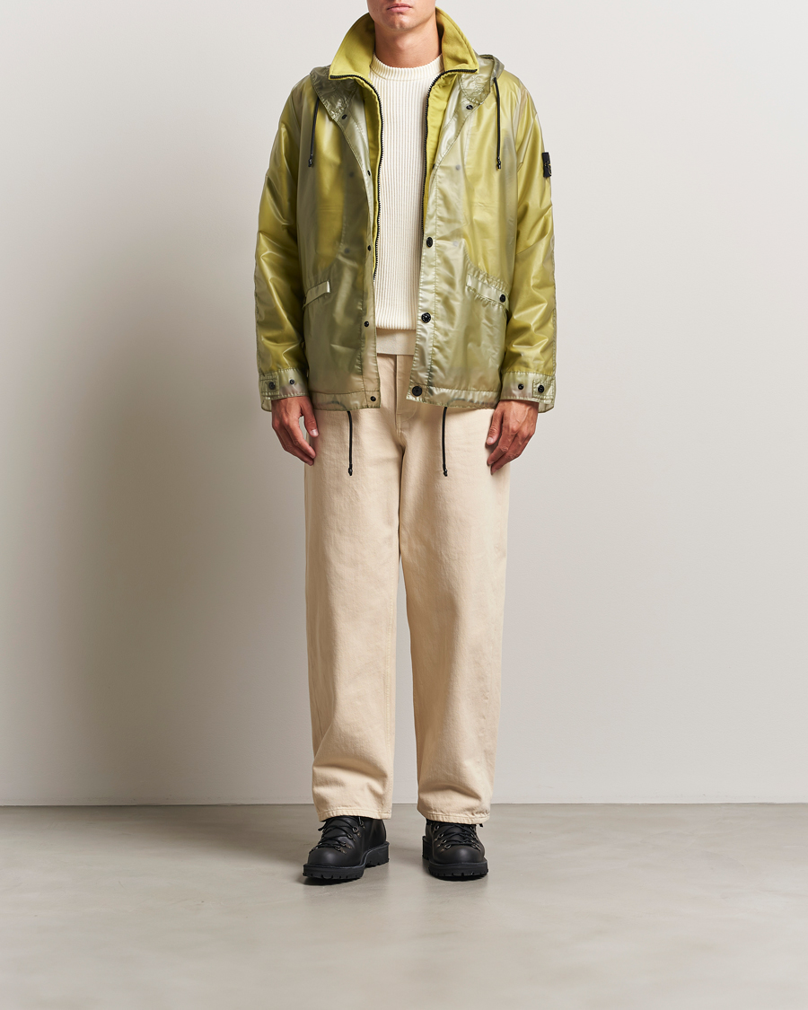 Stone Island Translusent Cover Moleskin Short Parka Green