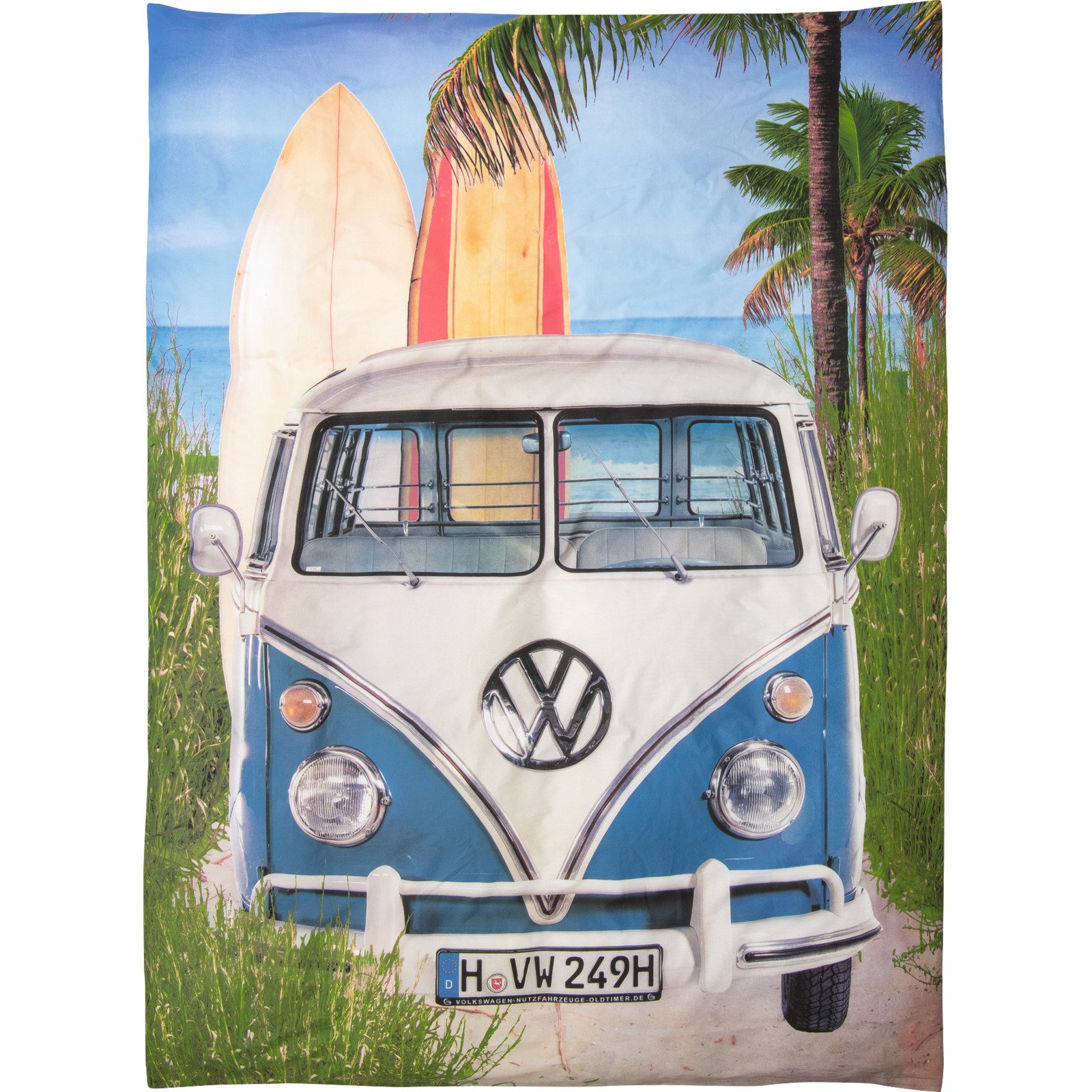 Bettwäsche VW Bus am Strand