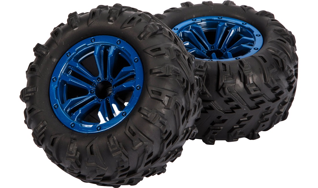 Hjulsæt blå med dæk 2 stk. Monster Truck