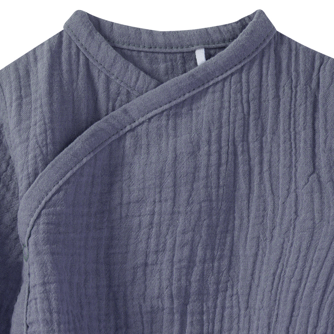Topomini Pure Collection Baby Musselin-Wickelbody aus Bio-Baumwolle dunkelblau