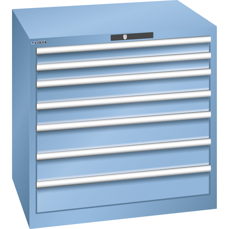 Armoire à tiroirs Lista 45 x 36E  H 85 x L 87 x P 72,5 cm 7 tiroirs Key Lock