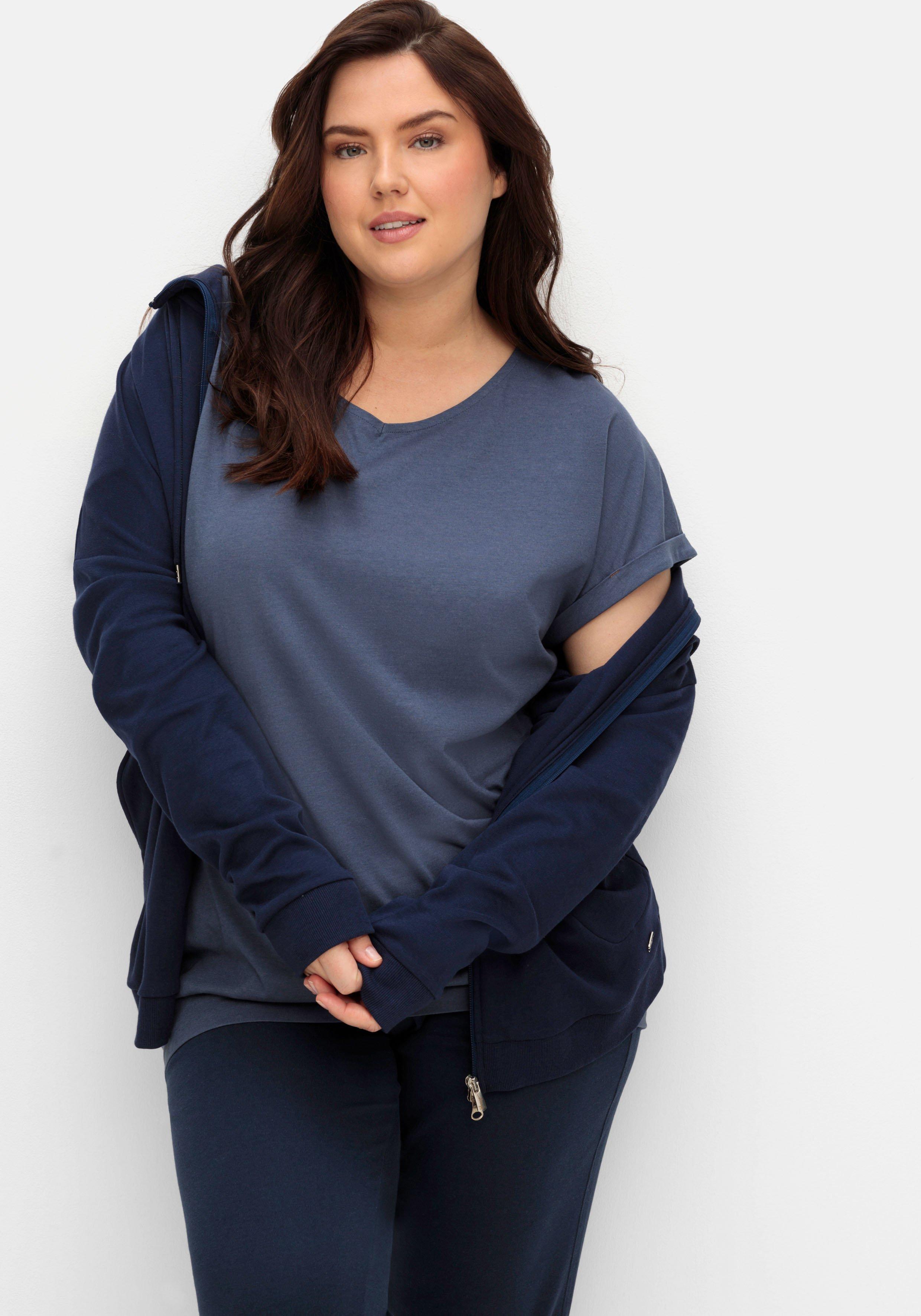 Oversized-Shirt mit elastischem Saumbund