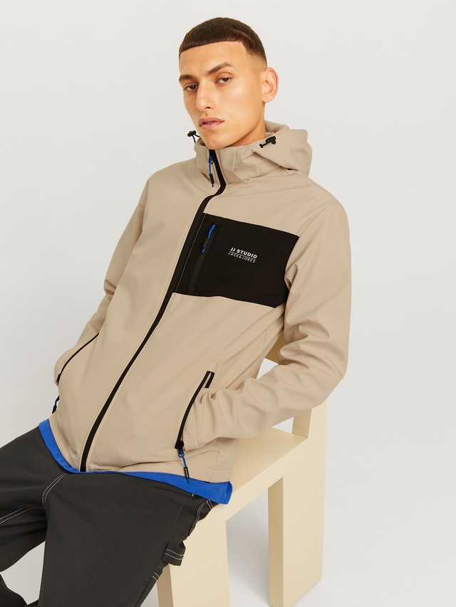 Jack & Jones Softshelljacke »JJTAYLOR SOFTSHELL JACKET« mit Kapuze