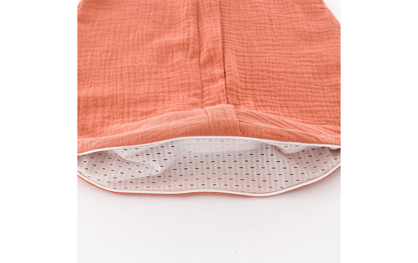 Baby-Sommerschlafsack aprikose 90Leichter Sommerschlafsack aus Baumwollmusselin perfekt für warme Sommernächte