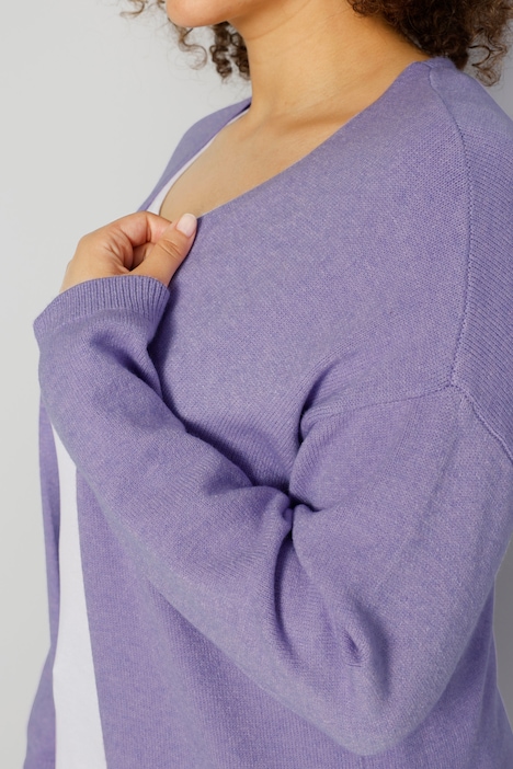 Strickjacke, offene Form, Langarm