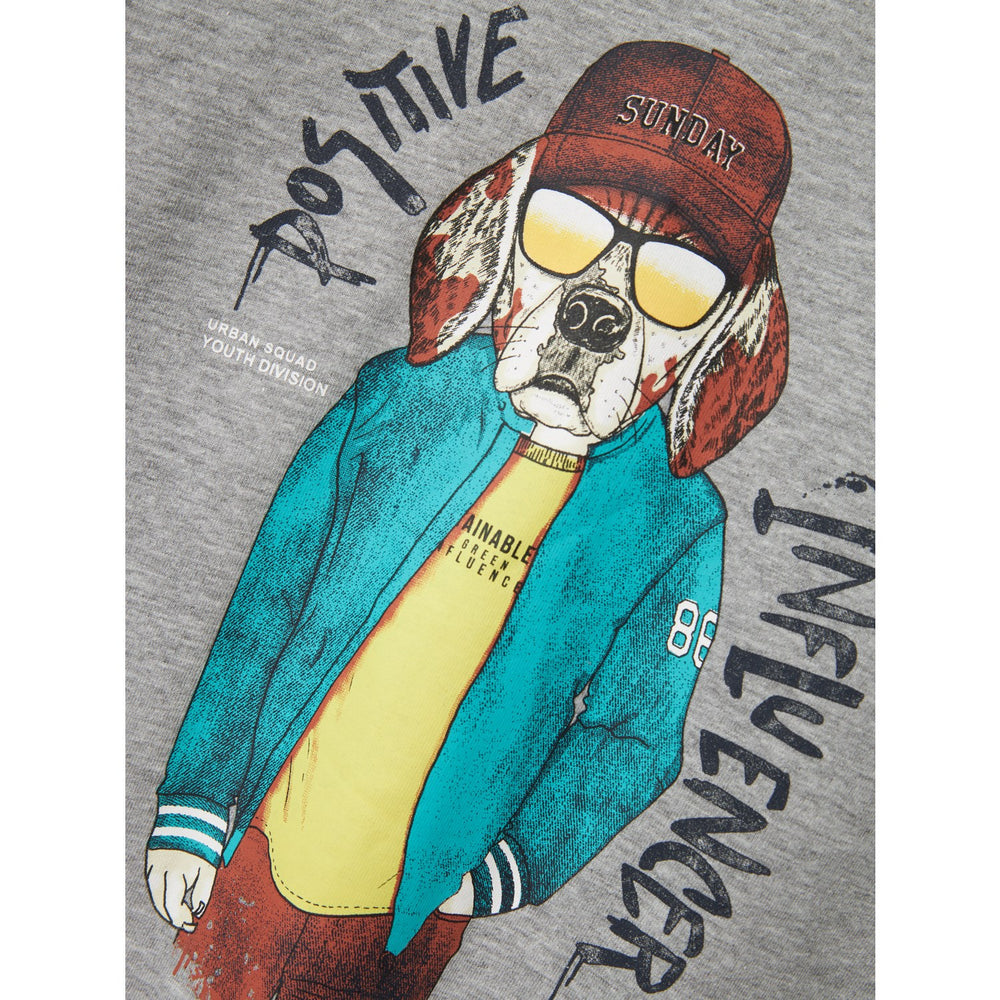 Køb Name It Grey Melange Semons Regular Bluse