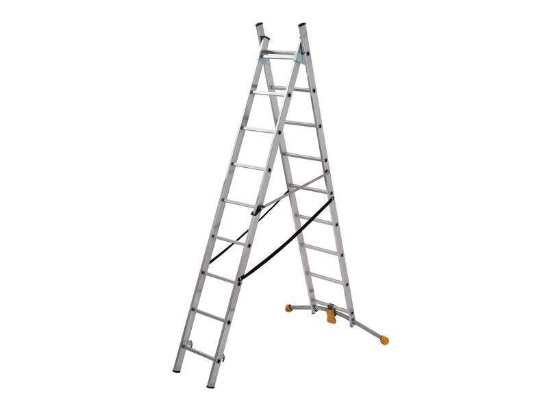 Hailo Kombileiter HobbyLOT 2 x 9 Sprossen Als Schiebe- oder Bockleiter einsetzbar