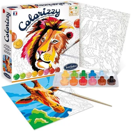 Sentosphere Colorizzy Malen nach Zahlen - Löwe & Giraffe