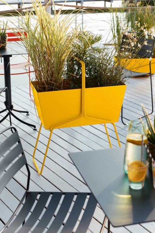 Fermob Basket plantenbak high Lapilli Grey