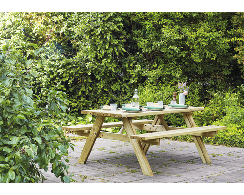 Picknickbank 177 x 154 cm hout
