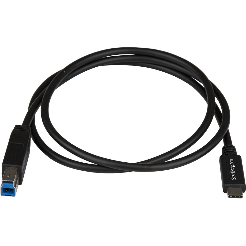 StarTech.com Câble USB-B vers USB-C de 1m, USB 10Gbps, Cordon de Données, USB 3.2 Gen 2, Câble de Transfert de Données USB-C