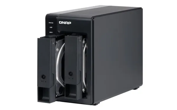 QNAP TR-002 - Harddisk-array - 2 bays (SATA-600) - USB 3.1 Gen 2 (ekstern)