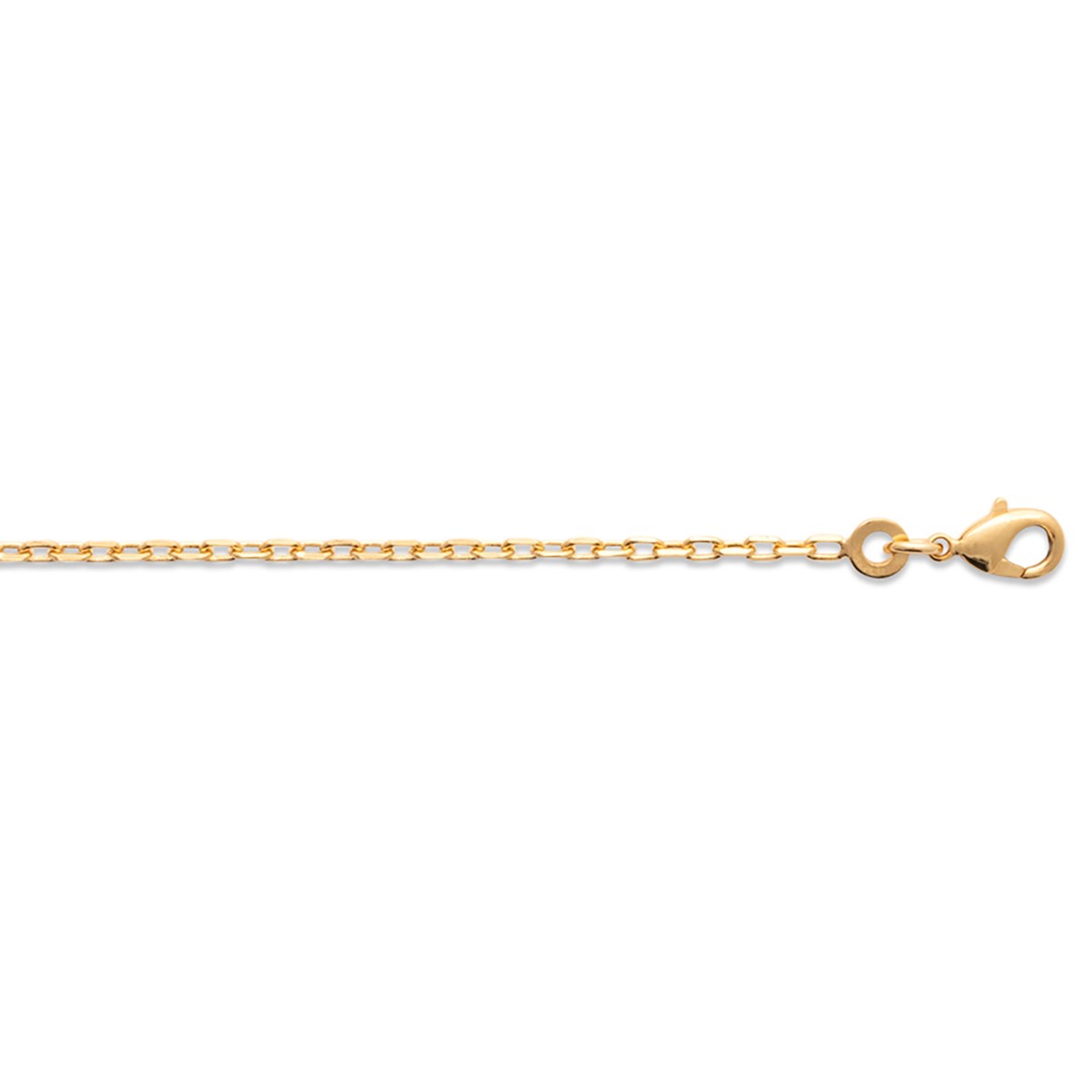 Chaîne Brillaxis maille forçat 55 cm plaqué or