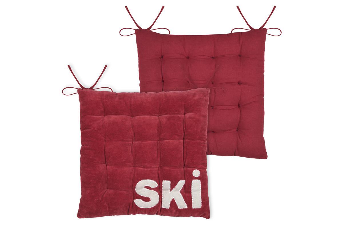 GALETTE SKI 16 POINTS 38X38CM ROUGE