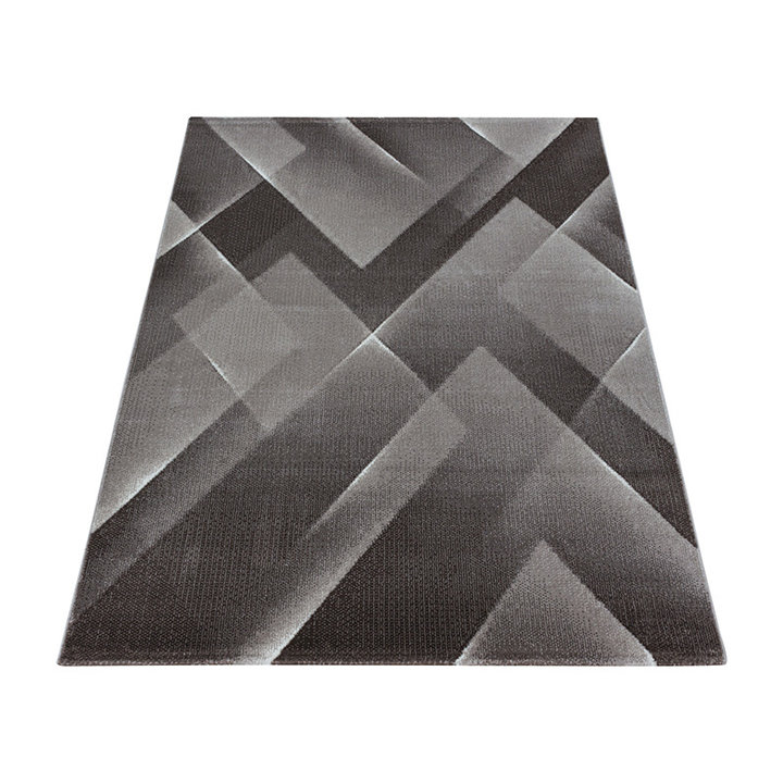 Modern vloerkleed - Streaky Lines Bruin  | Modern design