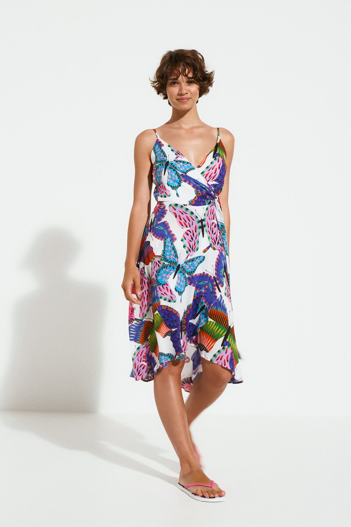 Robe de plage papillons