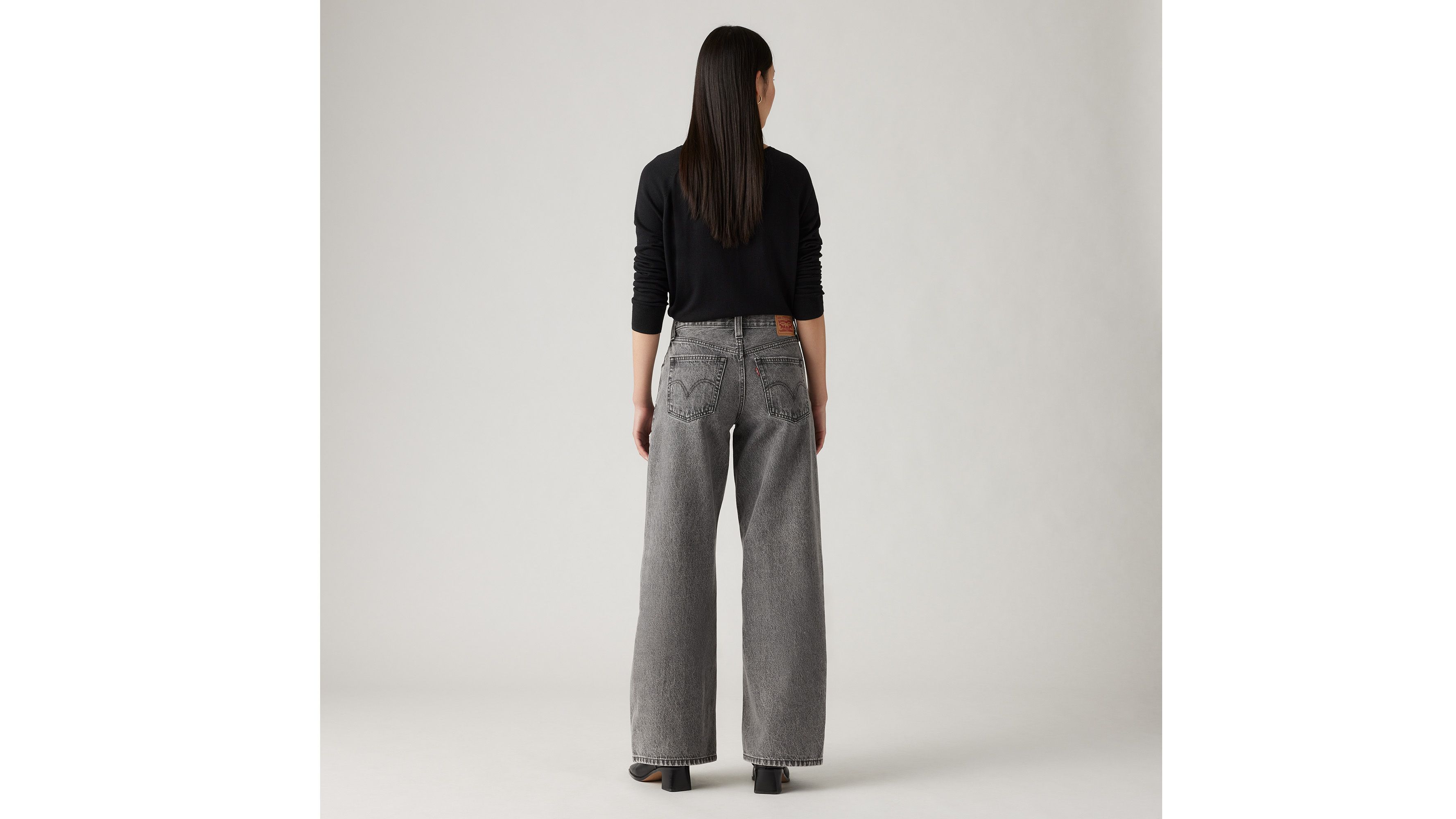 '94 Baggy Leg Jeans - Out And About Clean Hem - Blue