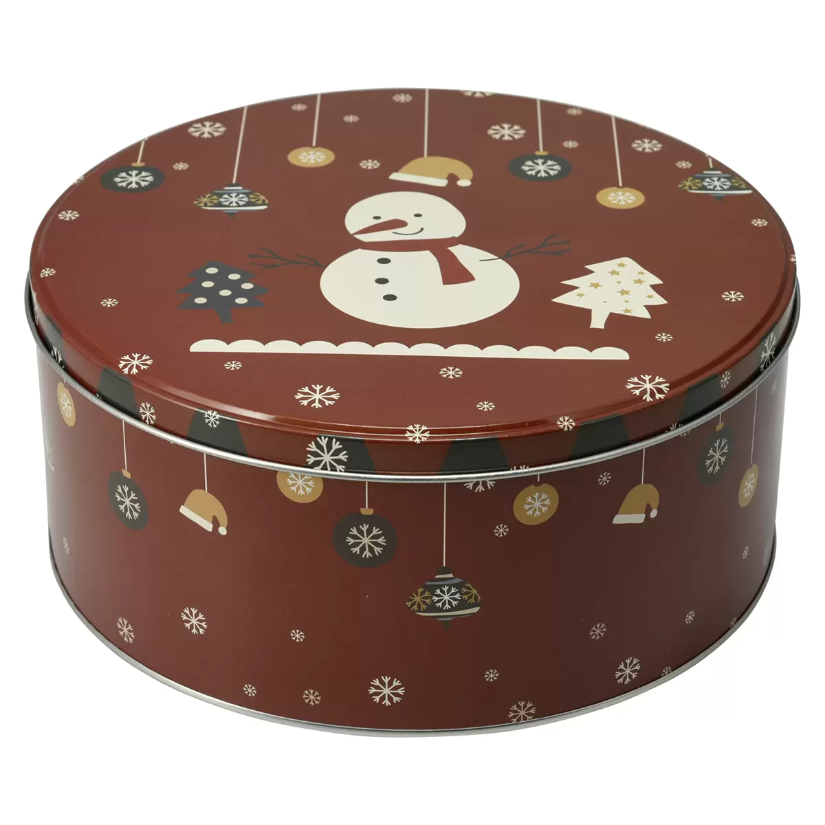 Keksdose 3er Set XMAS beige,bordeaux,dunkelgrün,weiss