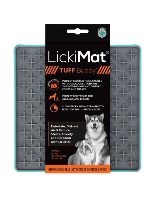 Lickimat Buddy Tuff - Slowfeeder Voermat 20x20 cm - Hondenvoerbak