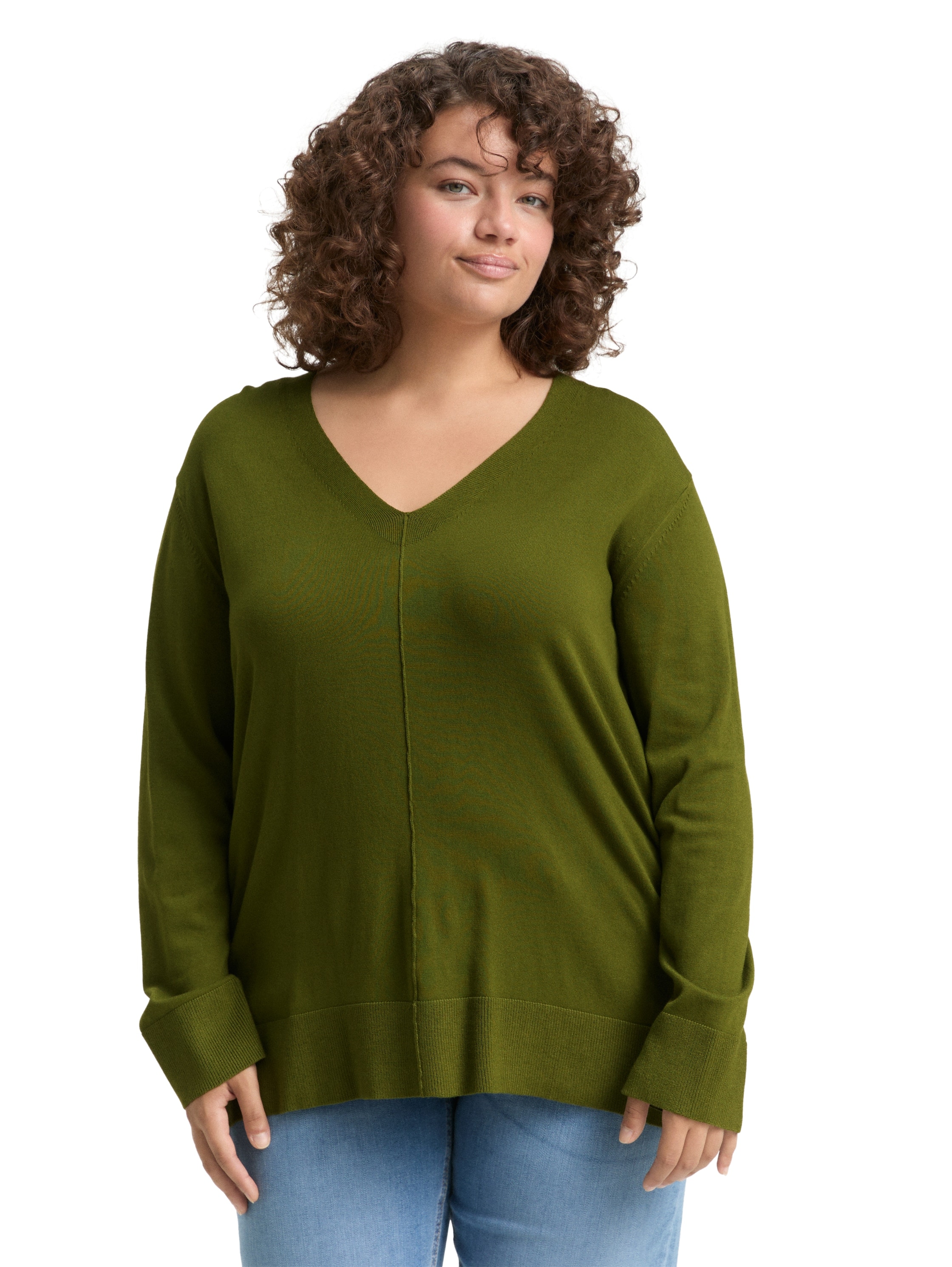 TOM TAILOR PLUS Strickpullover , mit Ziernaht