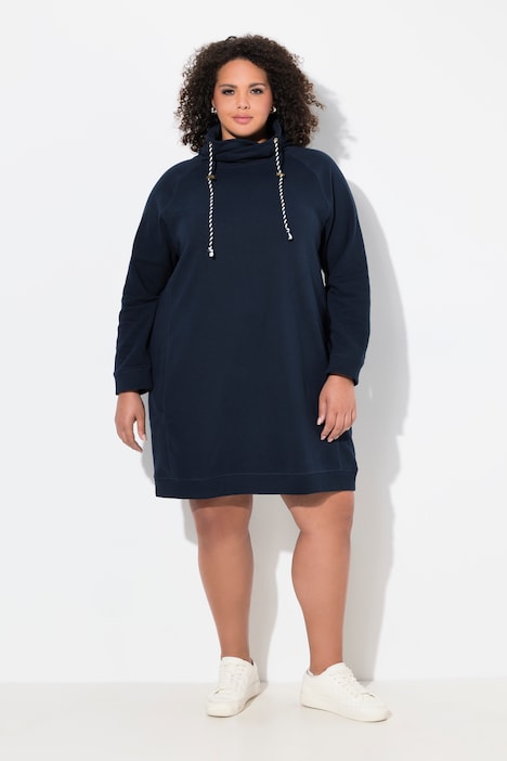 Sweatkleid, Stehkragen, Langarm, Taschen