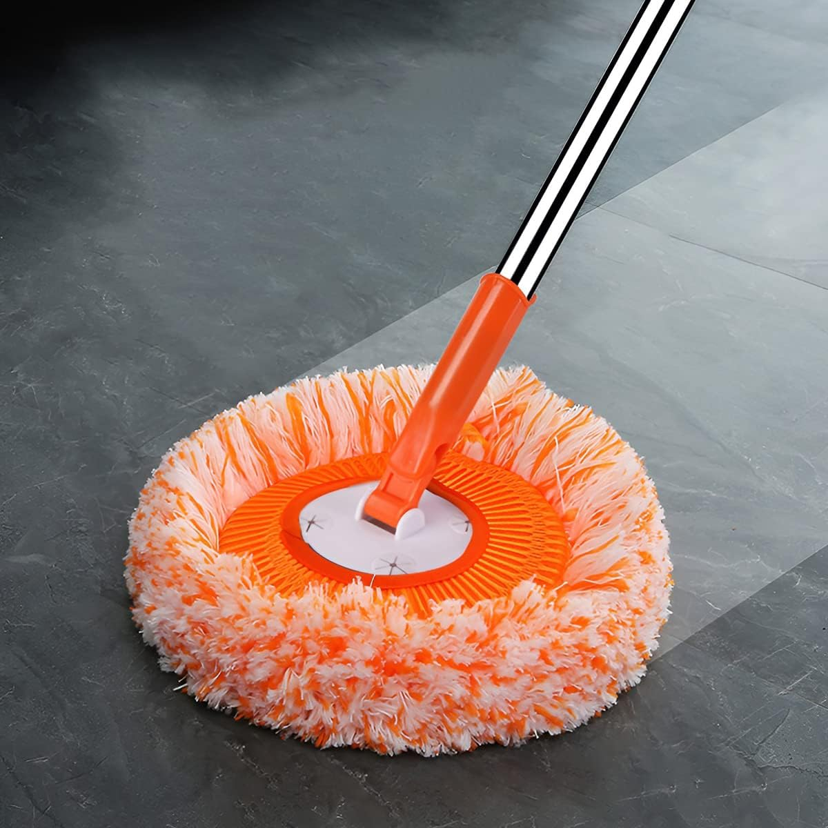(1m) 2in1 Mikrofaser Staubwedel Universal Bodenmopp Reinigungsbürste - Orange