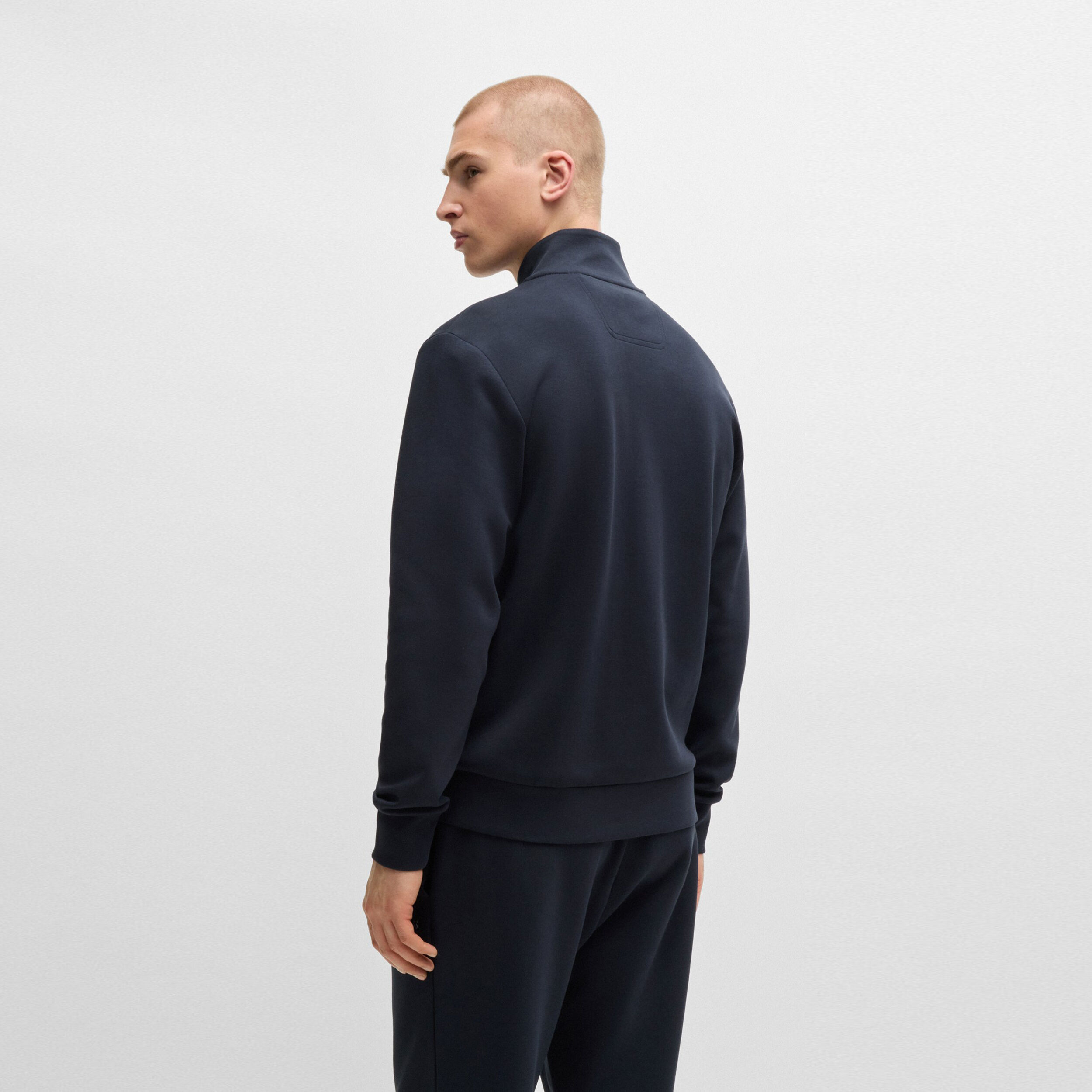 BOSS Skaz Gilet En Coton Hommes - Bleu Foncé