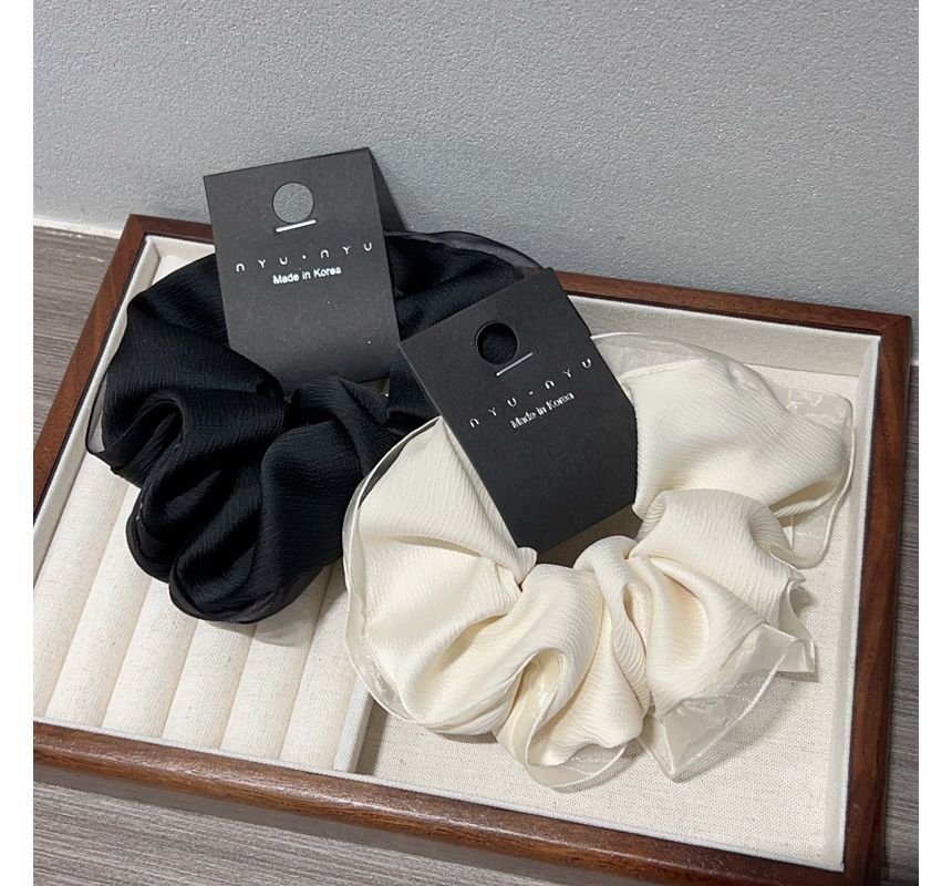 enthice - Scrunchie met mesh-afwerking