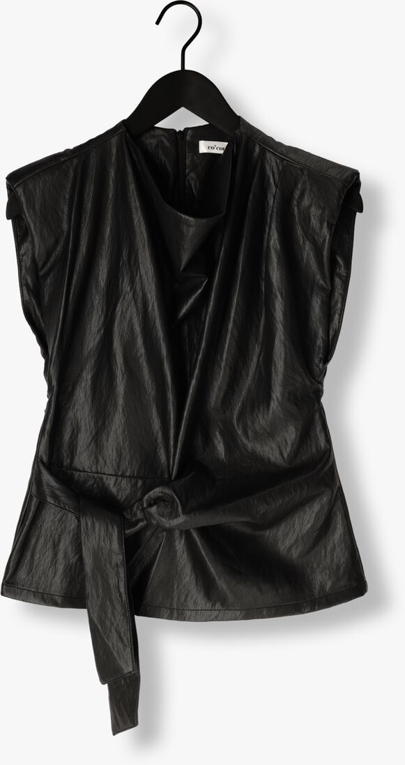 zwarte co'couture top gittcc pleat top