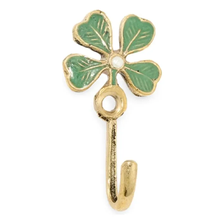 Doing Goods Patère en laiton Lucky Clover | Doré