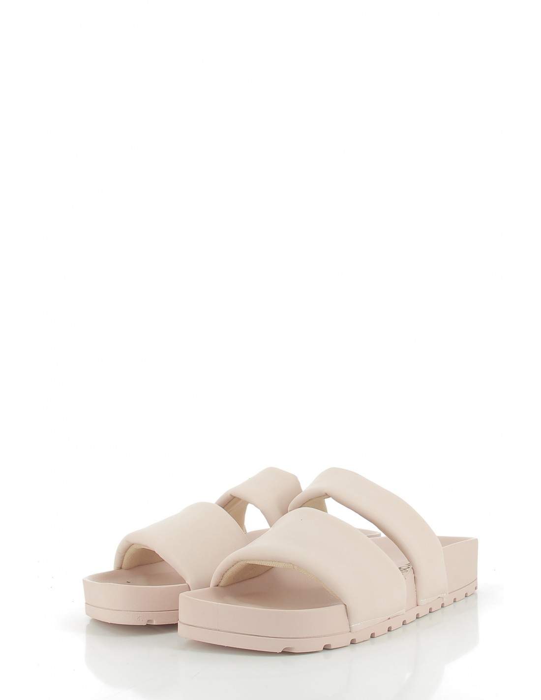 colors of california two band square sole slide pink Femme