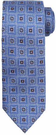 Suitable Stropdas Zijde Print Blauw TI25-01 kopen