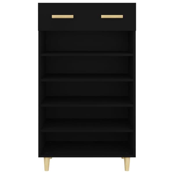 vidaXL Skoskap svart 60x35x105 cm konstruert tre