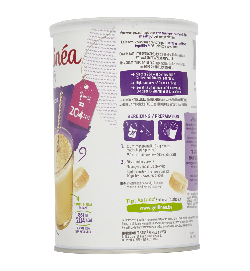 Gerlinéa Afslank Maaltijdshake Banaan (436 gr)