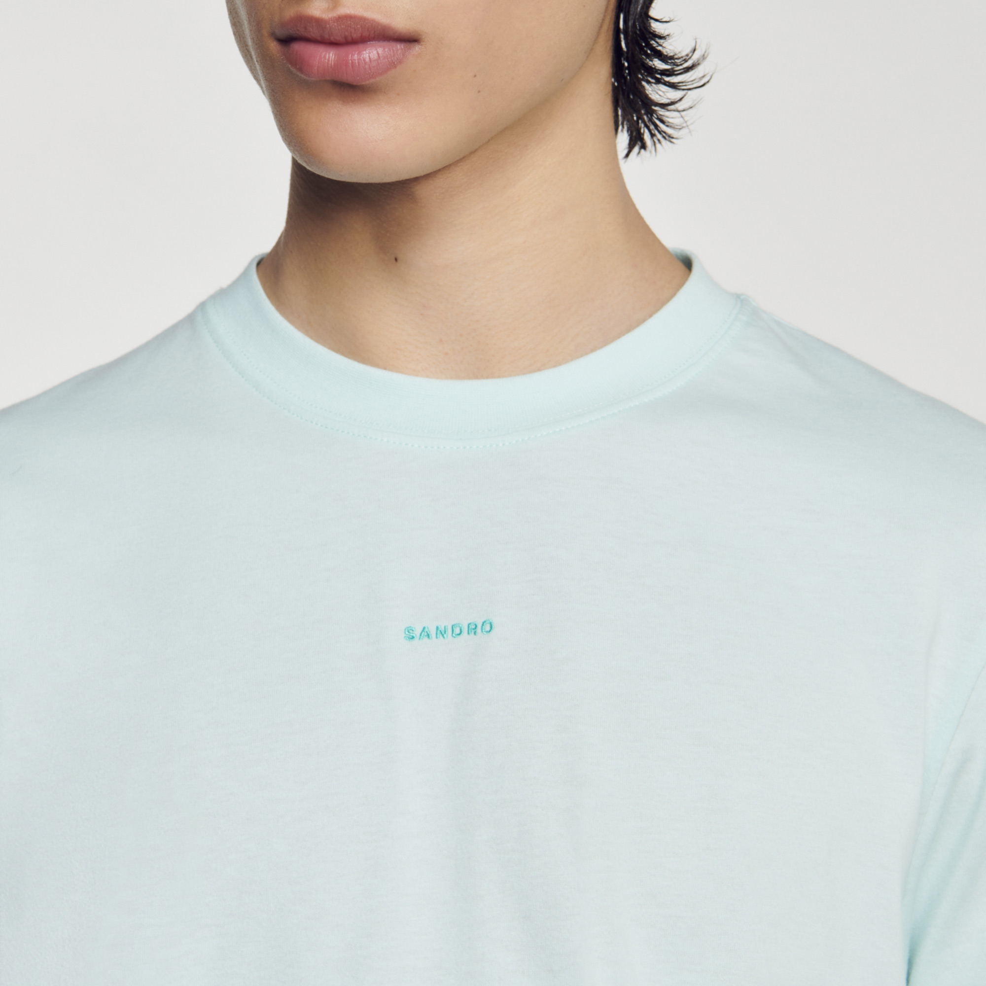 T-shirt brode Sandro en coton biologique
