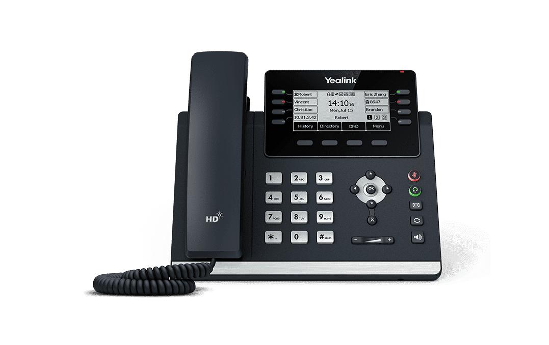 Tischtelefon SIP-T43U GrauLeistungsstarkes SIP-Telefon für Mitarbeiter von Co-Working-Spaces