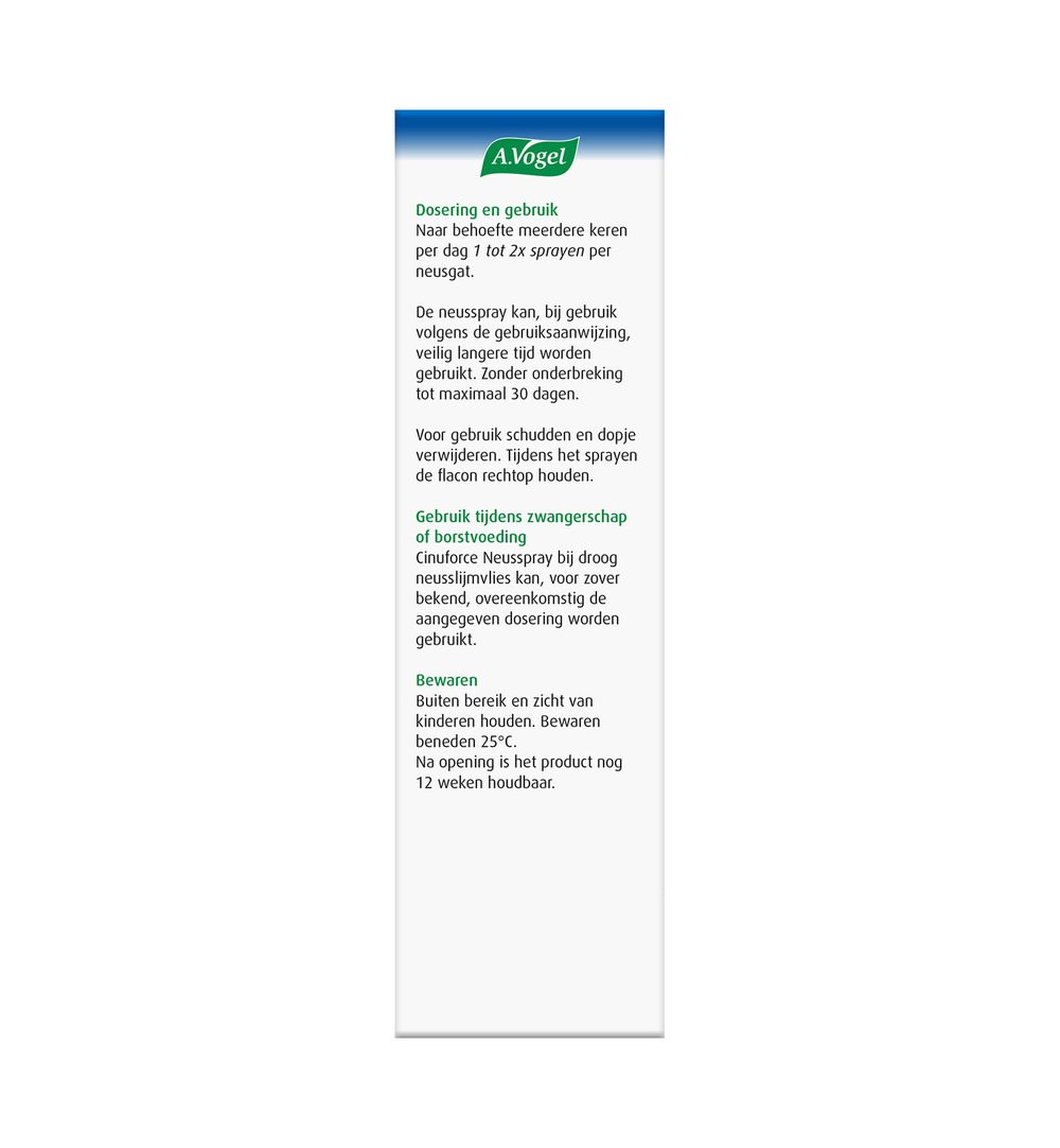 A.Vogel Cinuforce neusspray droge neusslijmvlies (15 ml)