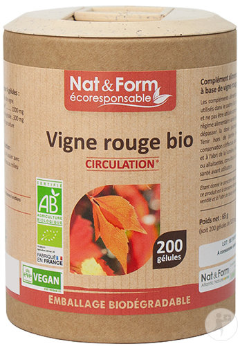 Nat&Form Vigne Rouge Bio Circulation 200 Gélules