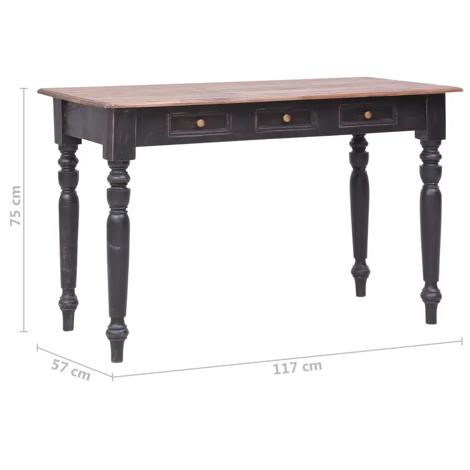 vidaXL - Bureau - Bruin - Hout